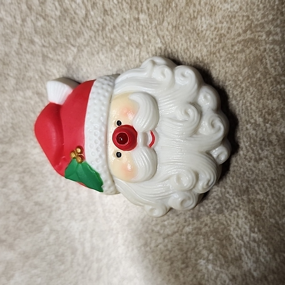 Santa face pin